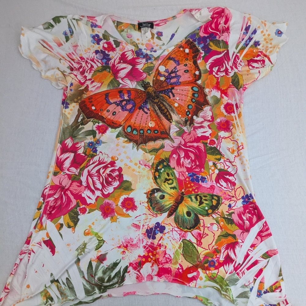 JOSTAR Embellished Butterfly Tunic Size Medium